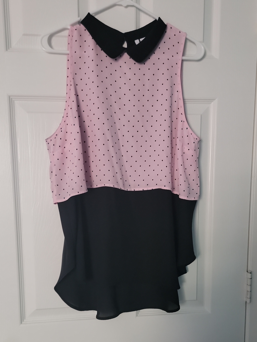Elle Black and White Branded Top with Label Detail